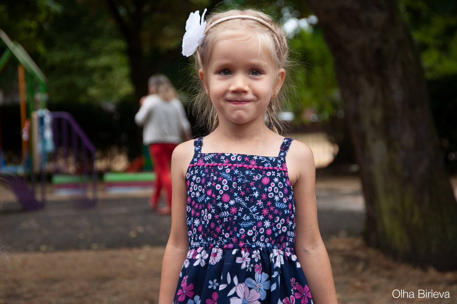 Little girl with nice hair