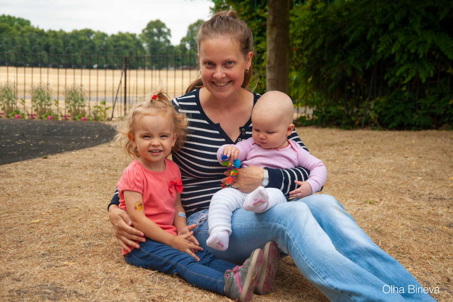 Mom with kids
